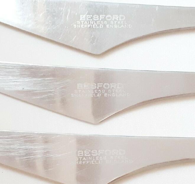 The Besford mark on the blades