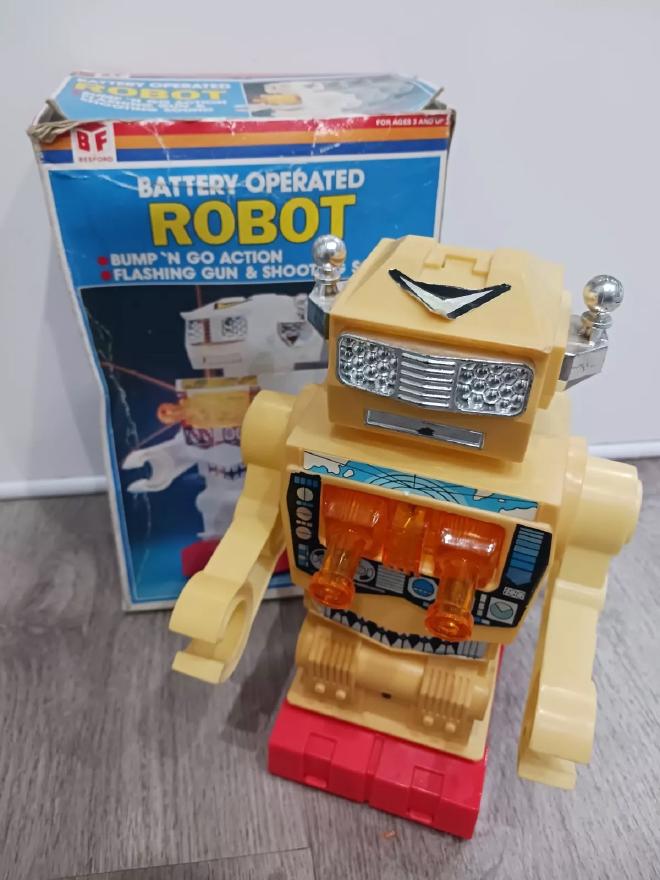 Robot with its box