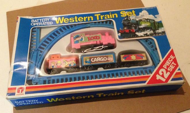 Western Train Set with a pink locomotive