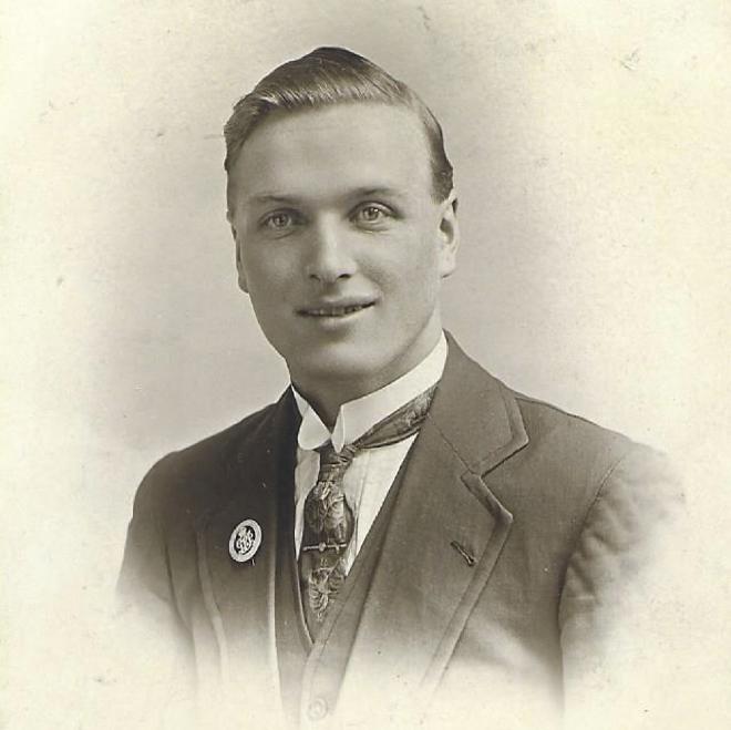 David Besford at the end of his war service