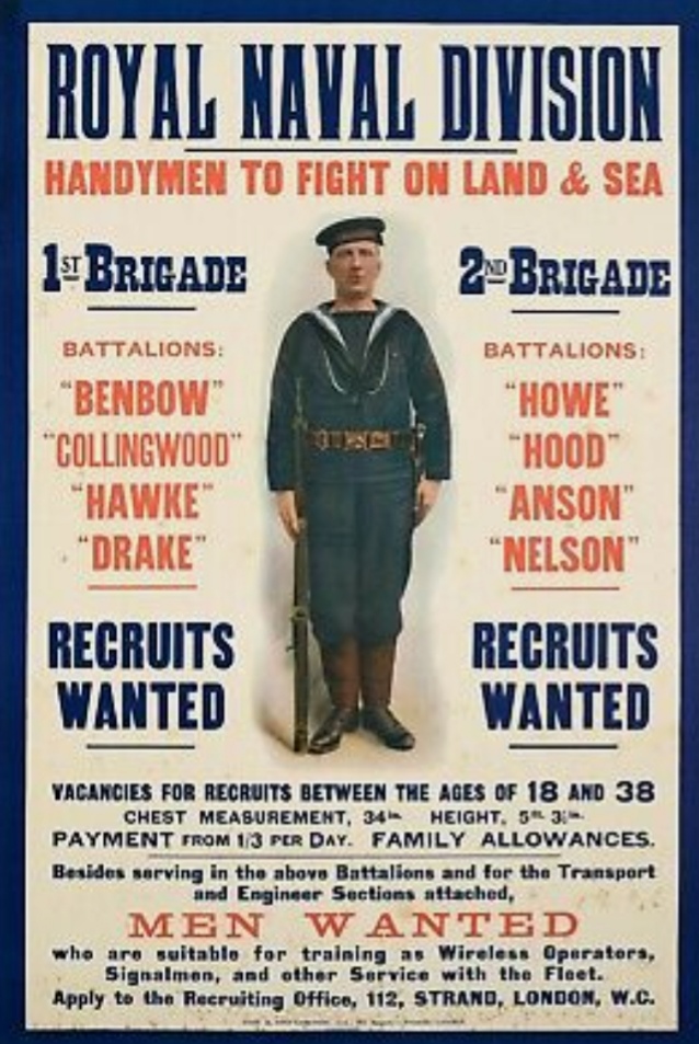 Royal Naval Division recruitment poster