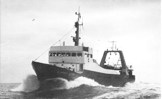 St. Patrick LT129 on her maiden voyage, November 1975, from Mariner, January–February 1976