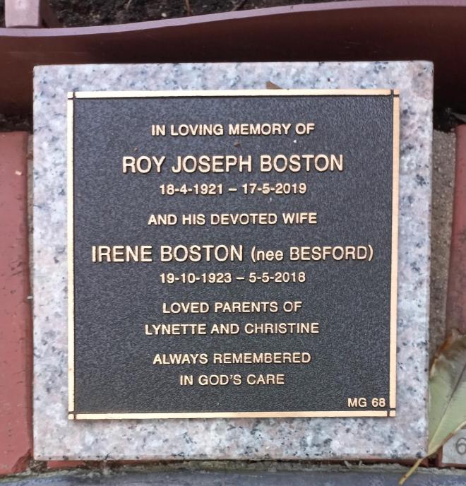 Roy Boston and Irene Besford
