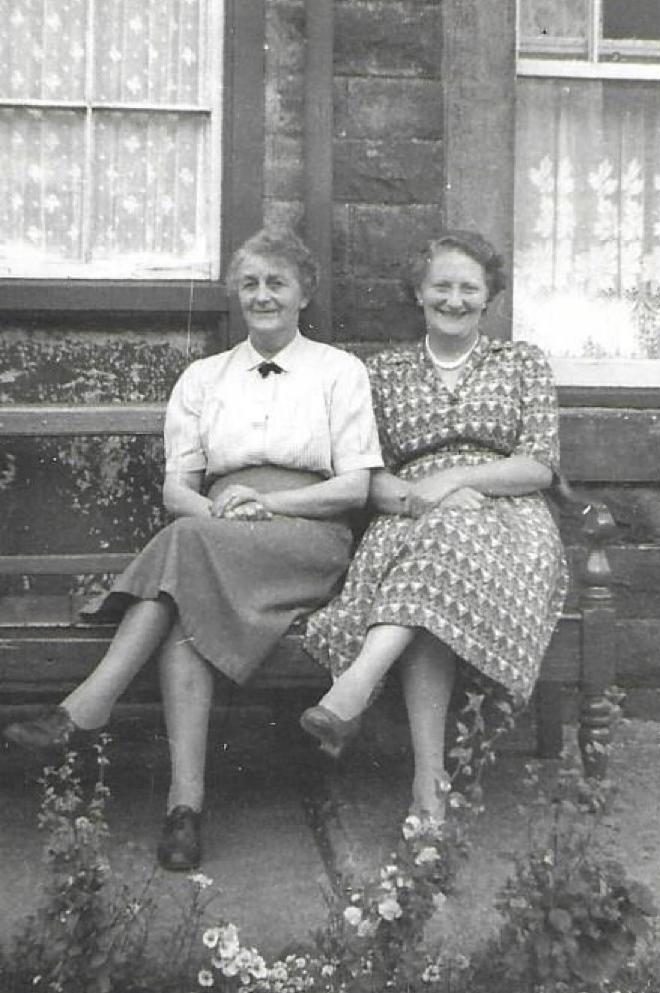 Joan with her mother at Haltwhistle