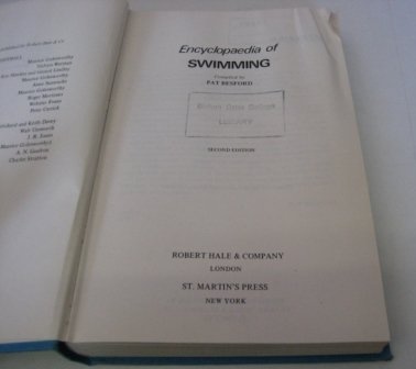 Title page of the second edition of the Encyclopaedia of Swimming