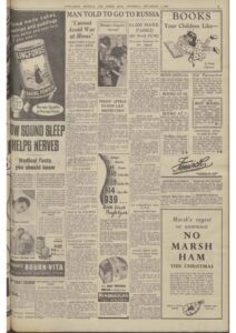 Page from the Newcastle Journal and North Mail, Thursday 7th December 1939