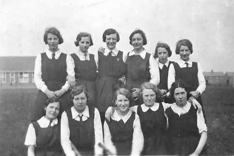 Dora at Bedlington Secondary School, Dora bottom row, second from right