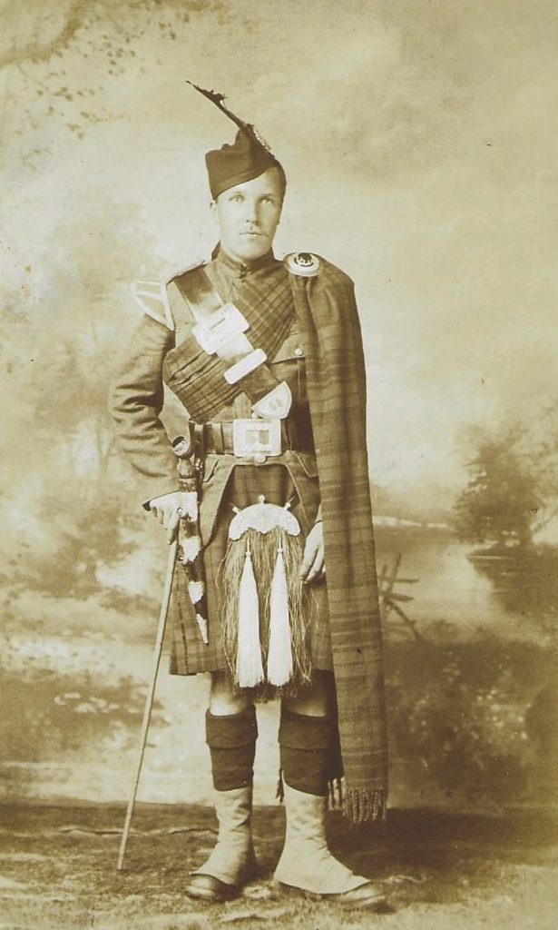 George Besford in Tyneside Scottish dress uniform