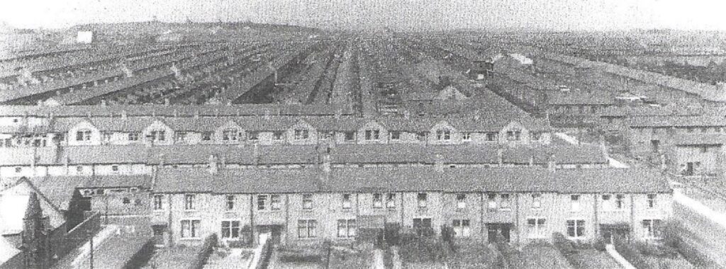 View of Hirst, Ashington, with Beech Terrace in the foreground